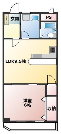 エクセルハイツ蓮田(1LDK/2階)の間取り写真
