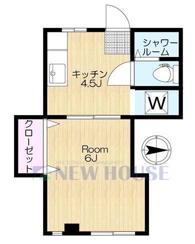 近藤ビル(1K/3階)の間取り写真