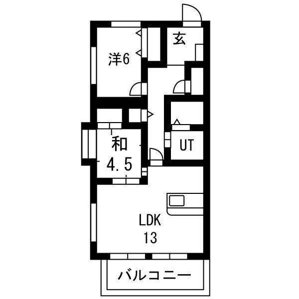 PIVOT(2LDK/2階)の間取り写真