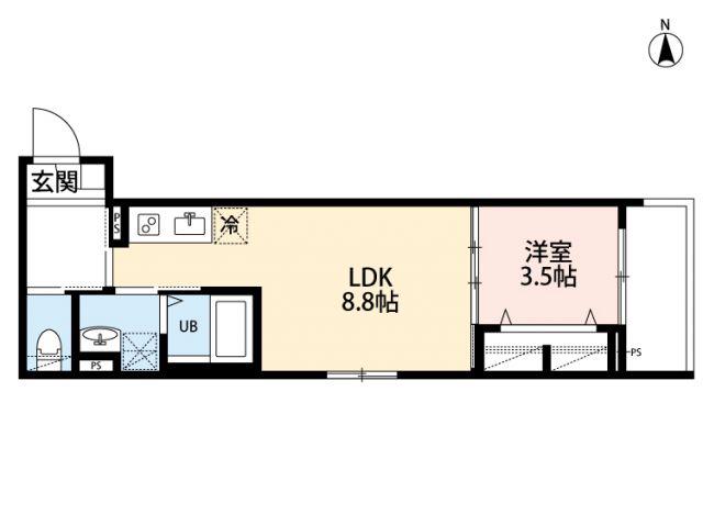 ROBOT HOME 新所沢(1LDK/3階)の間取り写真