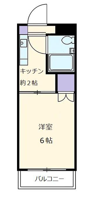 ハイタウン馬込公園(1K/3階)の間取り写真