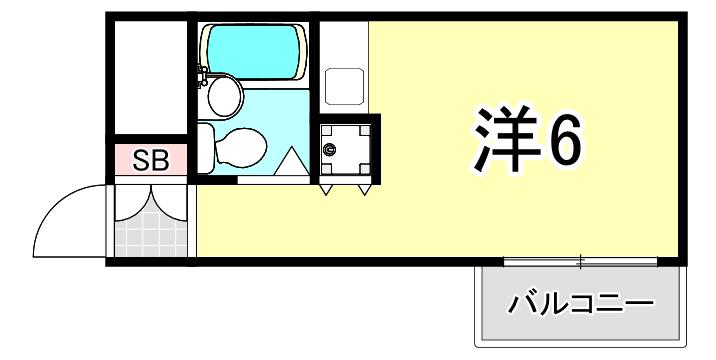 ワークヒルズ門戸(ワンルーム/2階)の間取り写真