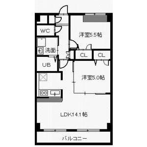 サニーコート・K(2LDK/2階)の間取り写真