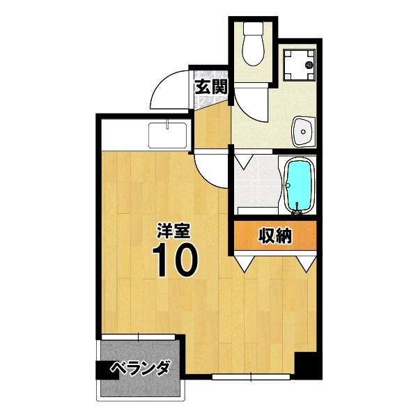 京都友禅文化会館(ワンルーム/5階)の間取り写真
