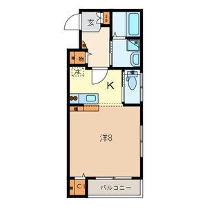 メゾンアンダンテ(1K/2階)の間取り写真