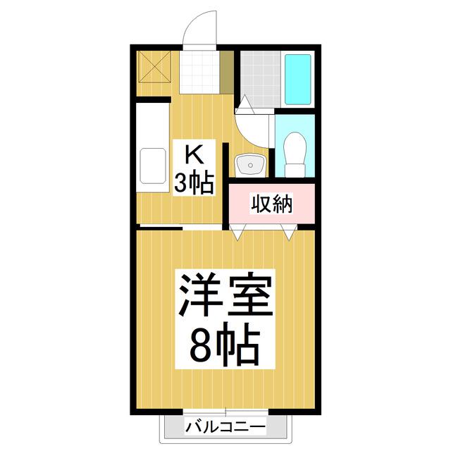MIKIハウス(1K/1階)の間取り写真