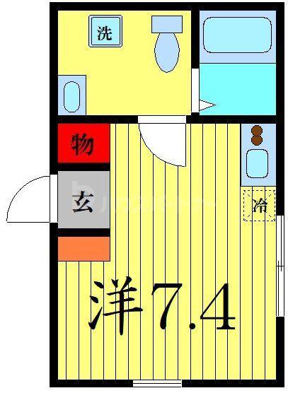アリュール押上(ワンルーム/4階)の間取り写真