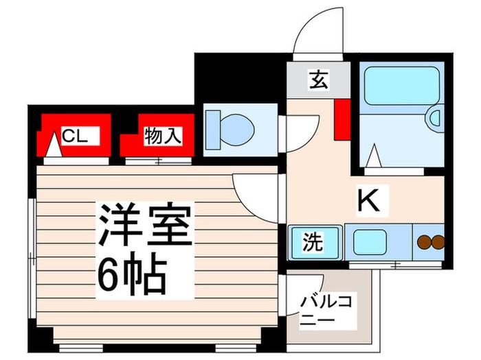 エンゼルハイツ(1K/2階)の間取り写真