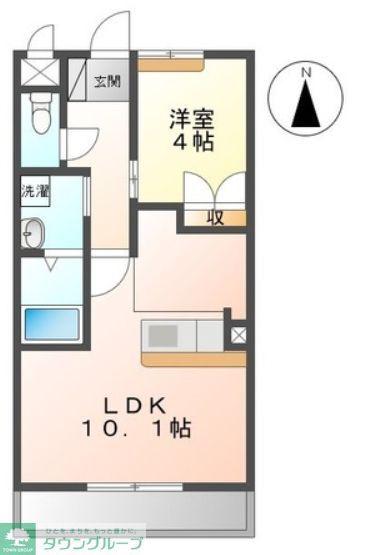 サンライズ戸田(1LDK/1階)の間取り写真