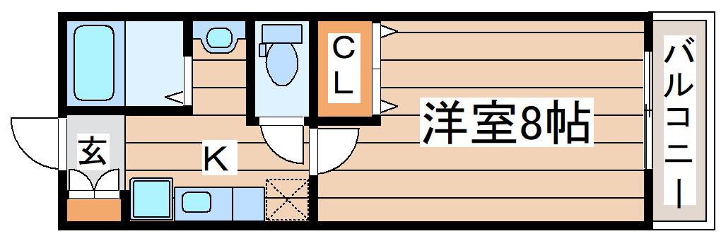 ソレイユパルク13番館(1K/3階)の間取り写真