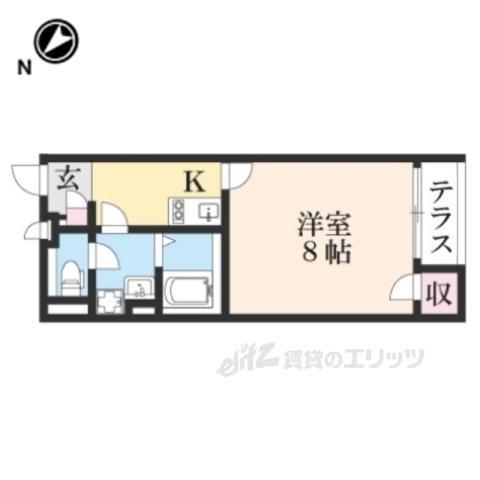 レオネクストシンシア(1K/1階)の間取り写真