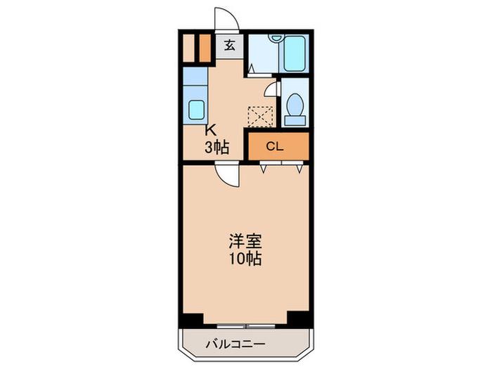ポートアカデミア(1K/4階)の間取り写真