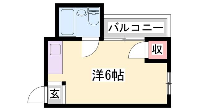 トスト・ミキ(ワンルーム/2階)の間取り写真