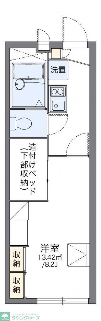 レオパレスNAGAKURA(1K/2階)の間取り写真
