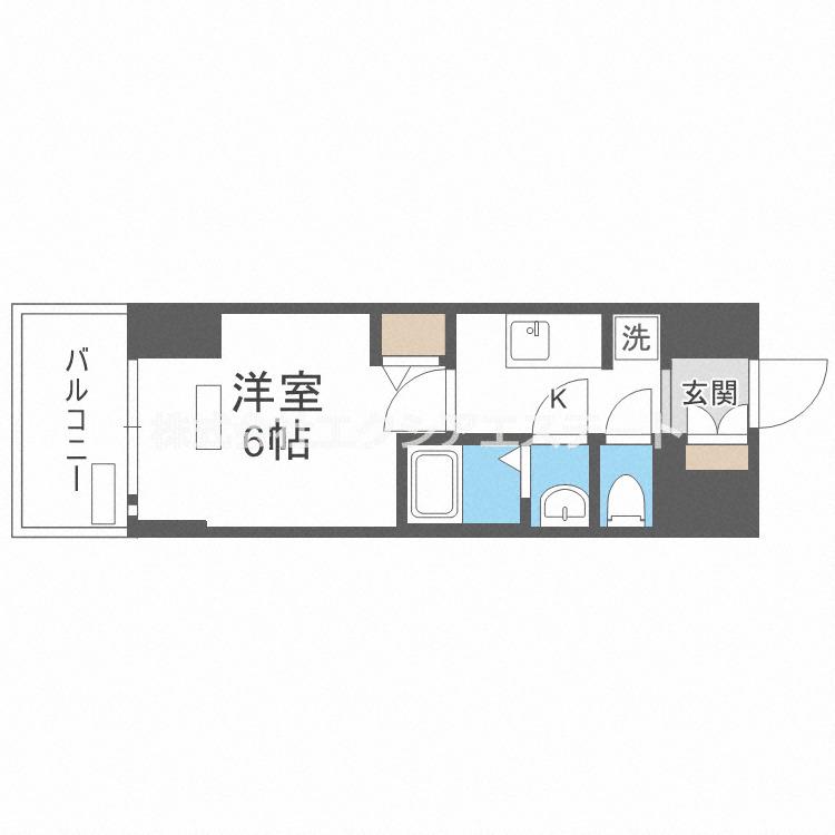 プレサンス塚本アクミリオン(1K/7階)の間取り写真