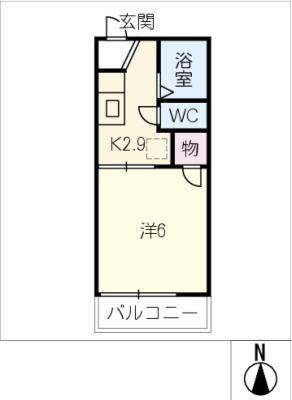 ハイツMILE(1K/2階)の間取り写真