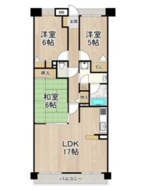 ソルプラーサ堺(3LDK/13階)の間取り写真