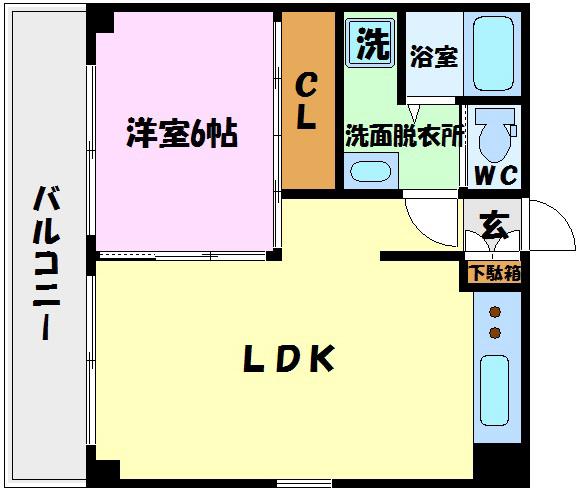 ル・パピヨン(1LDK/10階)の間取り写真