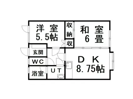 コーポあずま(2DK/2階)の間取り写真