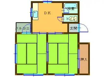 エクステンドスバル(2K/3階)の間取り写真