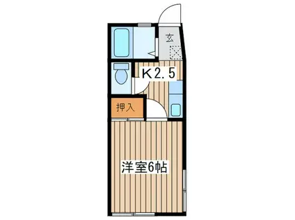 近藤荘(1K/2階)の間取り写真