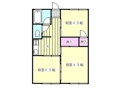 メゾン西青木(3K/1階)の間取り写真