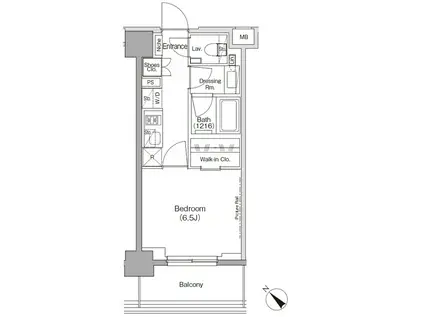 THE PARKHABIO TSUKISHIMA FRONT(1K/8階)の間取り写真