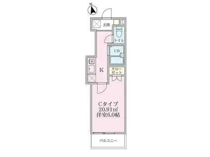 S-HOUSE横浜(1K/1階)の間取り写真