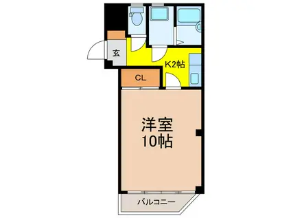 コーポジュン(1K/1階)の間取り写真