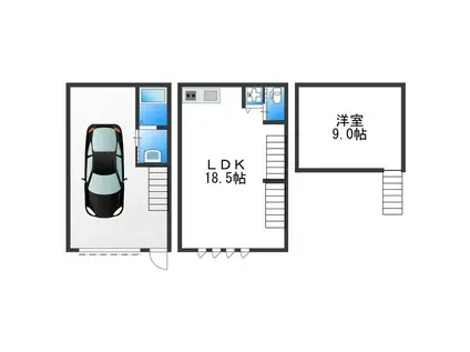 LE CIEL GARAGE HOUSE(1LDK/1階)の間取り写真