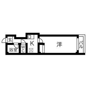 AMITY城西(1K/2階)の間取り写真