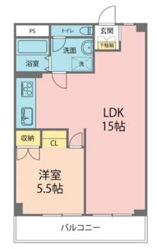 メゾン阿波座(1LDK/2階)の間取り写真