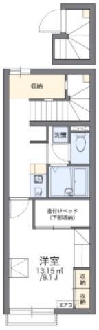 レオパレス日開野(1K/2階)の間取り写真