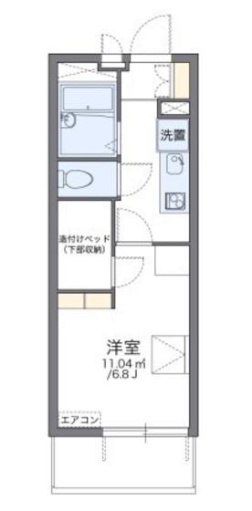 レオパレスダイチA(1K/3階)の間取り写真