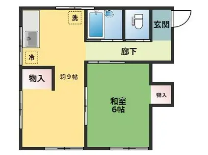 ハイムフジ(1DK/2階)の間取り写真