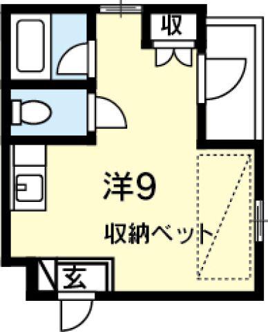 インフィニティ21(ワンルーム/1階)の間取り写真