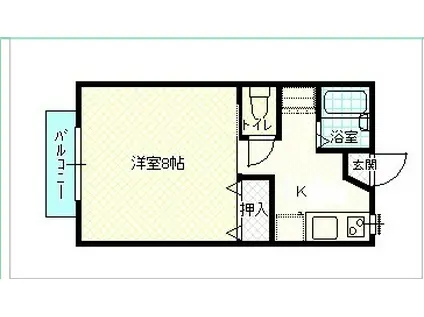 オリヒメB(3K/2階)の間取り写真