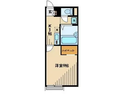 レオパレスグリーンパイン松本(1K/1階)の間取り写真