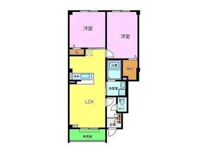 サンシエスタ(2LDK/1階)の間取り写真