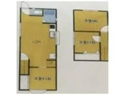 上広谷店舗付(3LDK/2階)の間取り写真