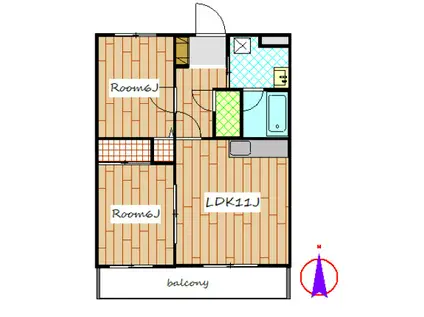 グランエトワール(2LDK/1階)の間取り写真