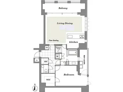 THE CONOE 三田綱町(1LDK/5階)の間取り写真