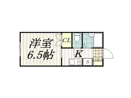 メゾンビフォア(1K/2階)の間取り写真