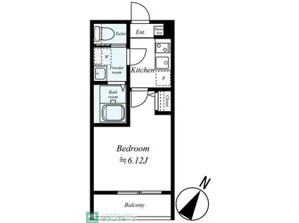 GRADUS相武台前II(1K/2階)の間取り写真