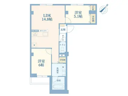 NSハウス(2LDK/3階)の間取り写真