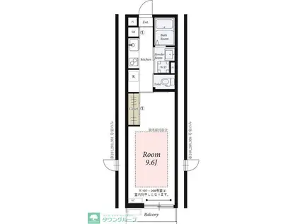 リブリ・AITSUNE(1K/1階)の間取り写真