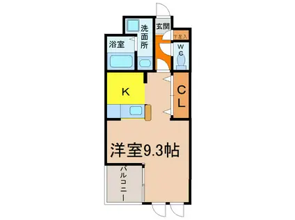 アンナマリーミズホ(1K/5階)の間取り写真