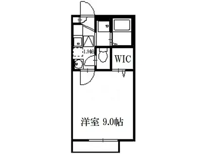 ベルドミール横濱(1K/2階)の間取り写真