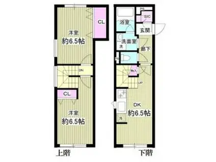 スタンズ神楽坂(2DK/5階)の間取り写真