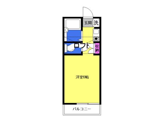 ルミエールミタ(1K/2階)の間取り写真
